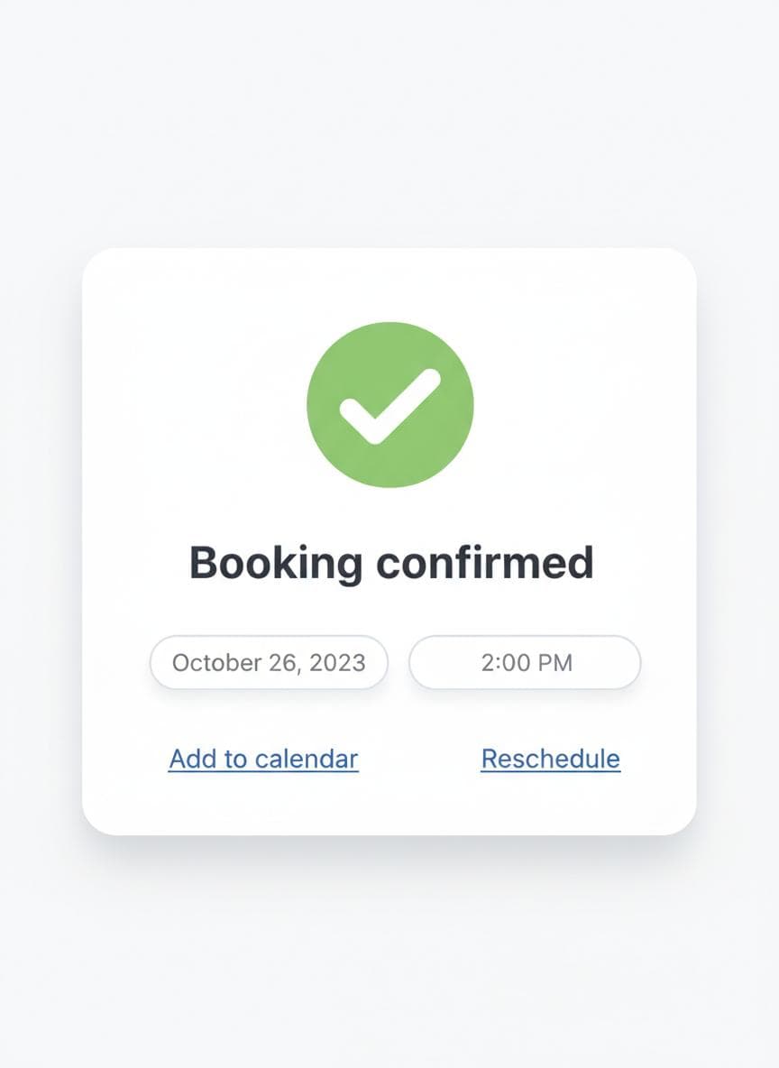 Choosing an available time slot